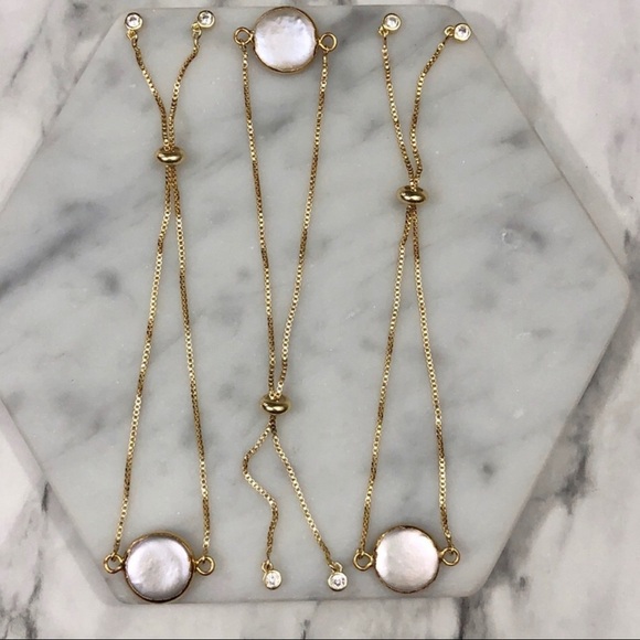 Dainty Minimalist 14K Natural Pearl Bracelet - Picture 3 of 4